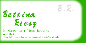 bettina riesz business card